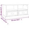 vidaXL Mueble para TV madera contrachapada roble ahumado 93x35,5x45 cm
