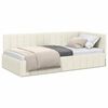 vidaXL Estructura de cama en esquina Crema 100 cm x 200 cm Terciopelo