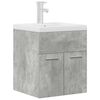 vidaXL Mueble de ba&ntilde;o con lavabo incorporado y grifo gris hormig&oacute;n