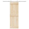 vidaXL Kit de herrajes para puerta corredera 183 cm acero plateado