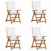 vidaXL Silla de Jard&iacute;n 4 uds. Marr&oacute;n y Madera de teca maciza