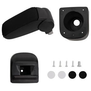 vidaXL Reposabrazos para coche Negro 12x34x(35-47) cm ABS
