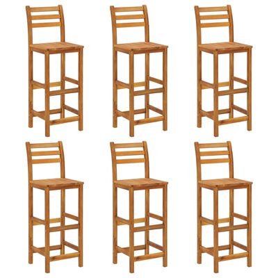vidaXL Set de mesa y sillas de bar 7 piezas madera maciza de acacia