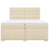 vidaXL Cama box spring con colch&oacute;n tela color crema 200x200 cm