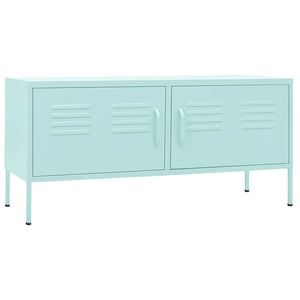 vidaXL Mueble para TV de acero verde menta 105x35x50 cm