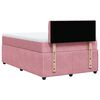 vidaXL Cama box spring con colch&oacute;n terciopelo rosa 120x200 cm
