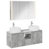 vidaXL Juego de Muebles de Ba&ntilde;o 4 uds. Gris Hormig&oacute;n