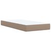 vidaXL Cama box spring con colch&oacute;n cuero sint&eacute;tico capuchino 80x200 cm