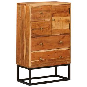 vidaXL Caj&oacute;n de Gaveta Natural 55 x 30 x 90 cm Madera de Acacia S&oacute;lida