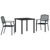 vidaXL Conjunto de Comedor de Jard&iacute;n 3 pcs Antracita