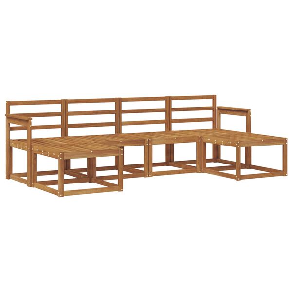 vidaXL Conjunto de sof&aacute;s de exterior 6 pcs Natural