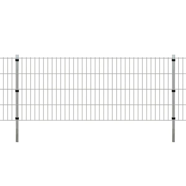 vidaXL Postes de valla 10 uds acero galvanizado plateado 130 cm