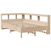 vidaXL Cama con estanter&iacute;a sin colch&oacute;n madera maciza de pino 120x190cm