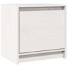 vidaXL Mesita de noche madera maciza de mango blanco 40x30,5x40 cm
