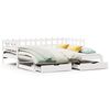vidaXL Sof&aacute; cama nido con cajones sin colch&oacute;n blanco 80x200 cm