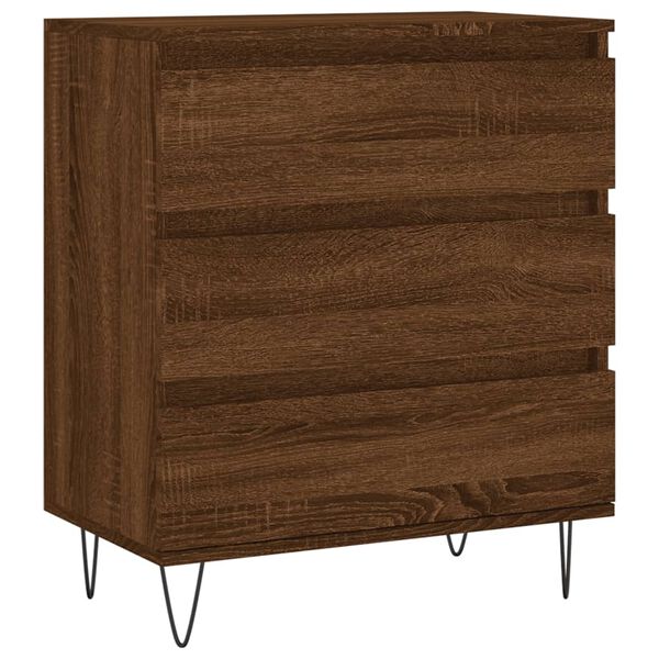 vidaXL Aparador madera contrachapada marrón roble 60x35x70 cm