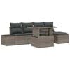 vidaXL Conjunto de sof&aacute; de jard&iacute;n 6 uds. Gris rat&aacute;n sint&eacute;tico