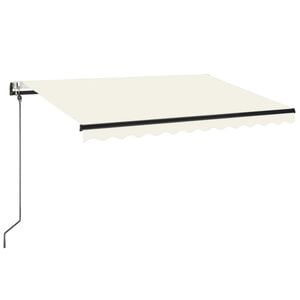 vidaXL Toldo autom&aacute;tico con LED y sensor de viento crema 350x250 cm