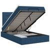 vidaXL Cama otomana con colch&oacute;n con cabecera Azul 120 x 190 cm Tela