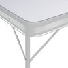 vidaXL Mesa de camping plegable con 2 bancos aluminio blanco
