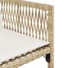 vidaXL Set comedor de jard&iacute;n 9 pzas con cojines rat&aacute;n sint&eacute;tico beige