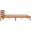 vidaXL Estructura de cama sin colch&oacute;n madera maciza marr&oacute;n 120x190 cm