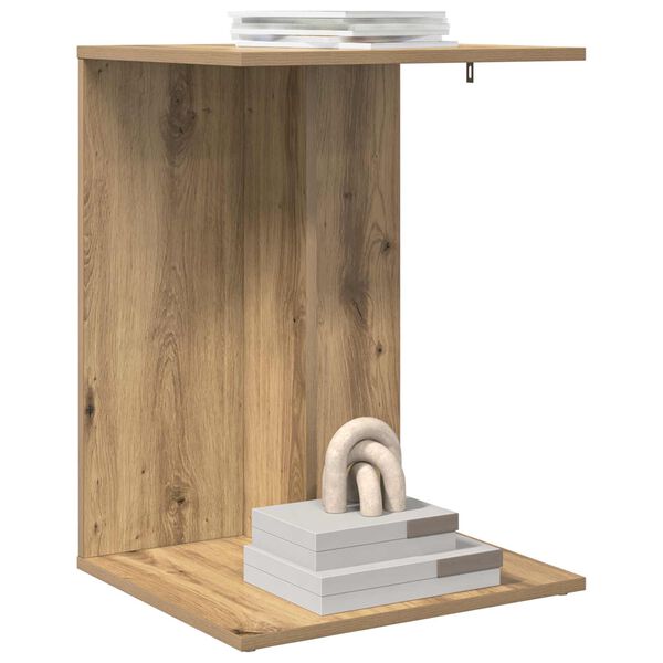 vidaXL Mesa lateral Roble artesanal 45 x 40 x 62,5 cm