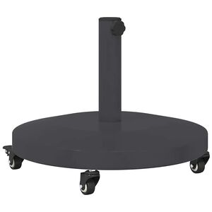vidaXL Base para sombrilla 24.45 kg Gris oscuro Redondo Ajustable