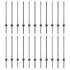 vidaXL Poste de Valla 22 pcs Gris 120 cm Acero