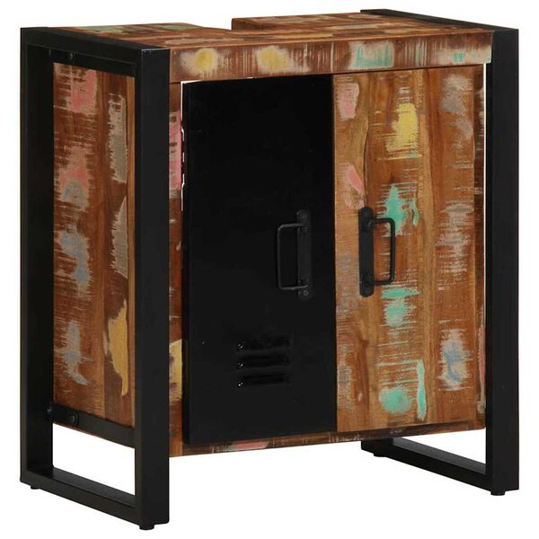 vidaXL Juego de muebles de baño 2 pcs Marrón madera maciza reciclada