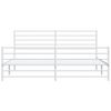 vidaXL Estructura cama sin colchón con estribo metal blanco 180x200 cm
