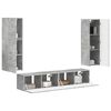 vidaXL Conjunto de mueble de TV 4 pcs Gris Concreto