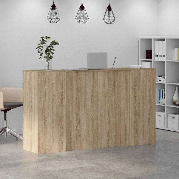 vidaXL Mostrador de recepci&oacute;n roble sonoma 180x50x103,5 cm