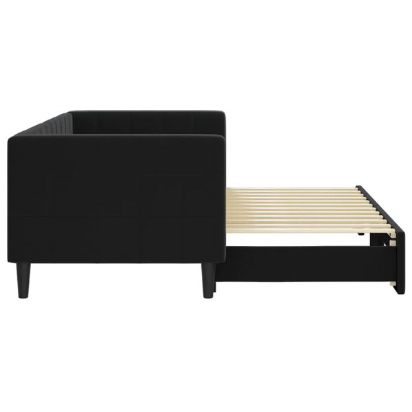vidaXL Sofá cama nido terciopelo negro 80x200 cm