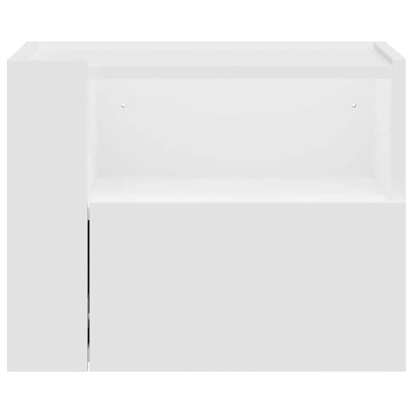 vidaXL Mesitas de noche de pared 2 unidades blanca 45x30x35 cm
