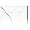 vidaXL Valla de eslabones con picos 10 x 1 m Acero recubierto de PVC
