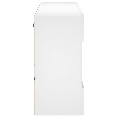 vidaXL Mueble de TV de pared con luces LED blanco 98,5x30x60,5 cm