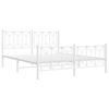 vidaXL Estructura cama sin colchón con estribo metal blanco 150x200 cm