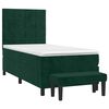 vidaXL Cama box spring con colch&oacute;n terciopelo verde oscuro 80x200 cm