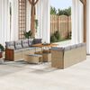 vidaXL Conjunto de sof&aacute;s de jard&iacute;n con coj&iacute;n 12 pcs Beige y Gris Claro