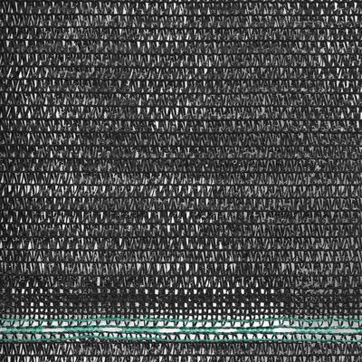 vidaXL Toldo para pista de tenis HDPE 2x25 m negro