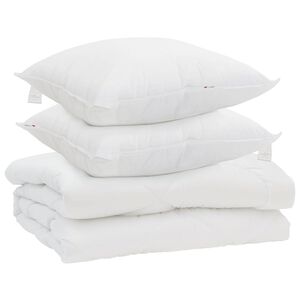 vidaXL Edred&oacute;n con almohada 3 uds. Microfibra