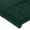 vidaXL Estructura de cama sin colch&oacute;n terciopelo verde oscuro 90x190cm