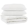 vidaXL Edred&oacute;n con almohada 3 uds. Microfibra