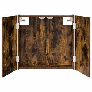 vidaXL Armario para dianas Roble Ahumado 56 x 12 x 53,5 cm