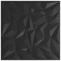 vidaXL Paneles de pared 24 uds EPS amatista negro 50x50 cm 6 m²