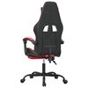 vidaXL Silla gaming con reposapi&eacute;s cuero sint&eacute;tico negro rojo