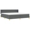 vidaXL Cama tipo Box Spring con colch&oacute;n Gris oscuro 200 x 200 cm tela