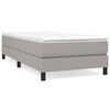 vidaXL Cama box spring con colch&oacute;n tela gris claro 90x200 cm