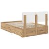 vidaXL Estructura de cama con cabecera Roble artesanal 120 x 190 cm
